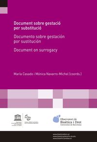 document sobre gestacio per sustitucio = documento sobre gestacion por sustitucion = document on surrogacy - Maria Casado
