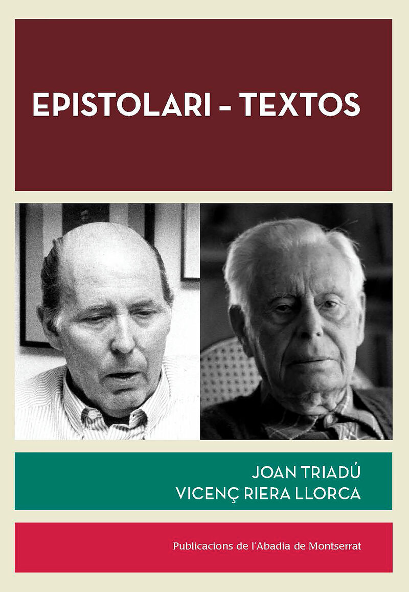 epistolari-textos (joan triadu - vicenç riera llorca - Joan Triadu / Vicenç Riera Llorca