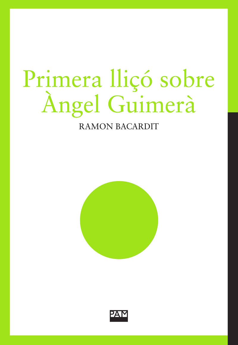 primera lliço sobre angel guimera - Ramon Bacardit