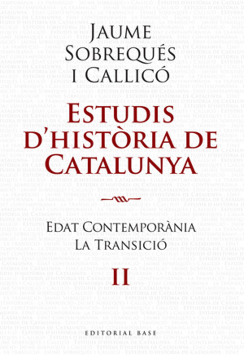 ESTUDIS D'HISTORIA DE CATALUNYA - VOL. II