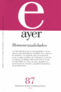 REVISTA AYER 87 - HOMOSEXUALIDADES