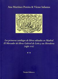 PRIMEROS CATALOGOS DE LIBROS EDITADOS EN MADRID