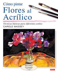 como pintar flores al acrilico - Carole Massey