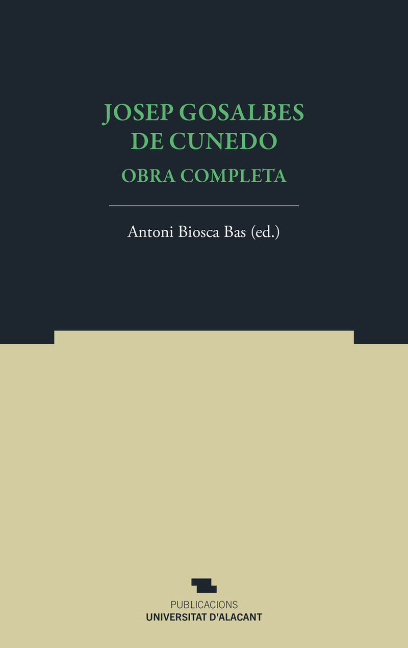 JOSEP GOSALBES DE CUNEDO - OBRA COMPLETA
