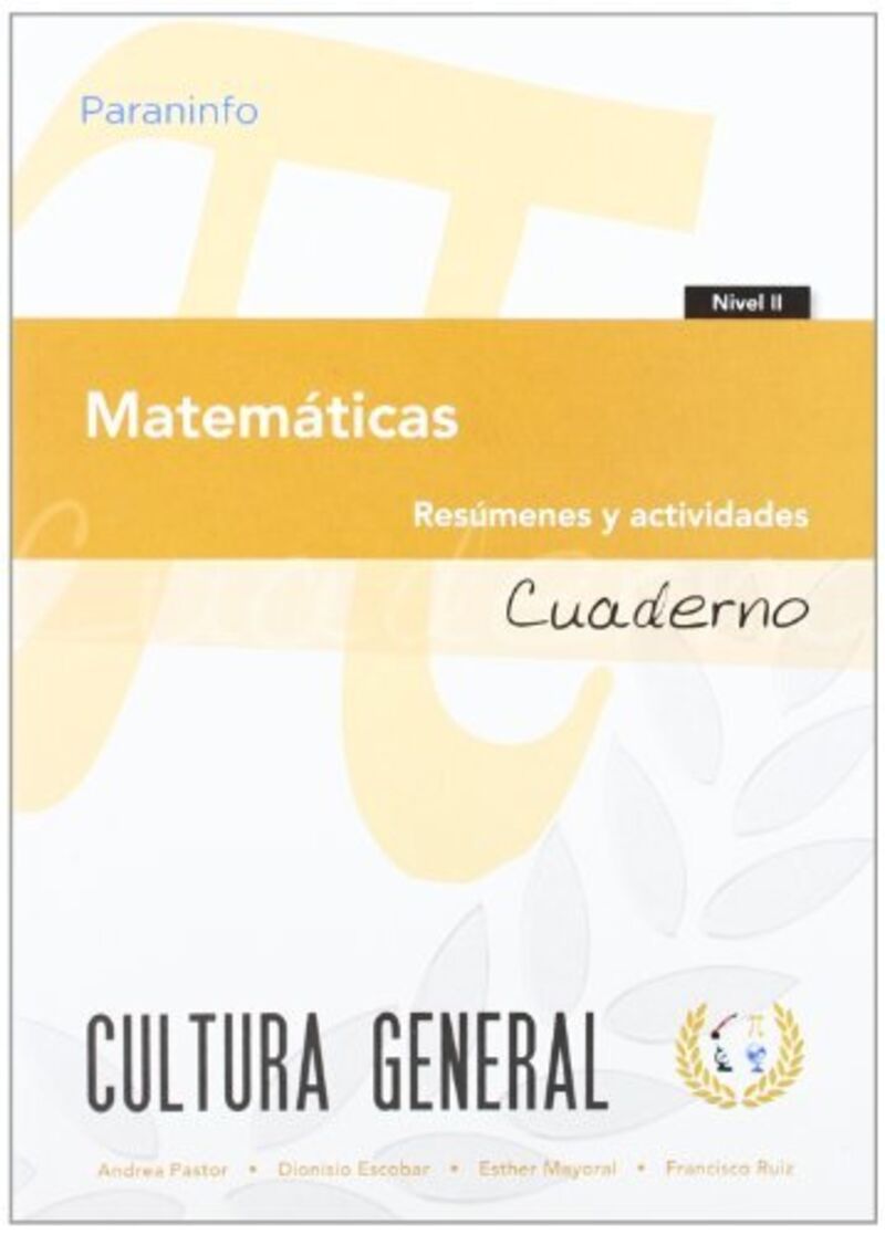 pcpi - matematicas cuad. - nivel ii - cultura general - Andrea Pastor