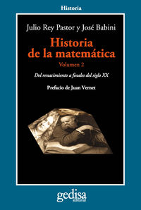 historia de la matematica vol. ii - Julio Rey Pastor / Jose Babini