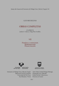 luis michelena obras completas vii - Joseba A. Lakarra (ed. )