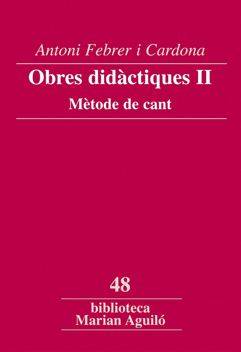 OBRES DIDACTIQUES II