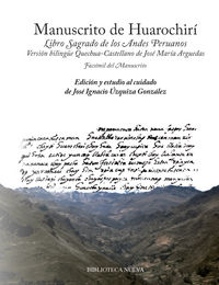 manuscrito de huarochiri (quechua-esp. ) (+cd) - J. I. Uzquiza Gonzalez (ed. )