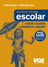 diccionari escolar catala / castella - castellano / catalan - Aa. Vv.