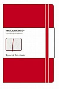 squared classic red notebook -p- rojo cuaderno cuadriculado - 