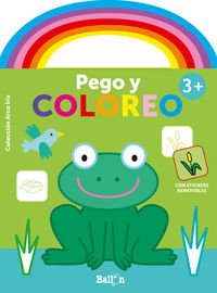 rana - arco iris - pego y coloreo +3