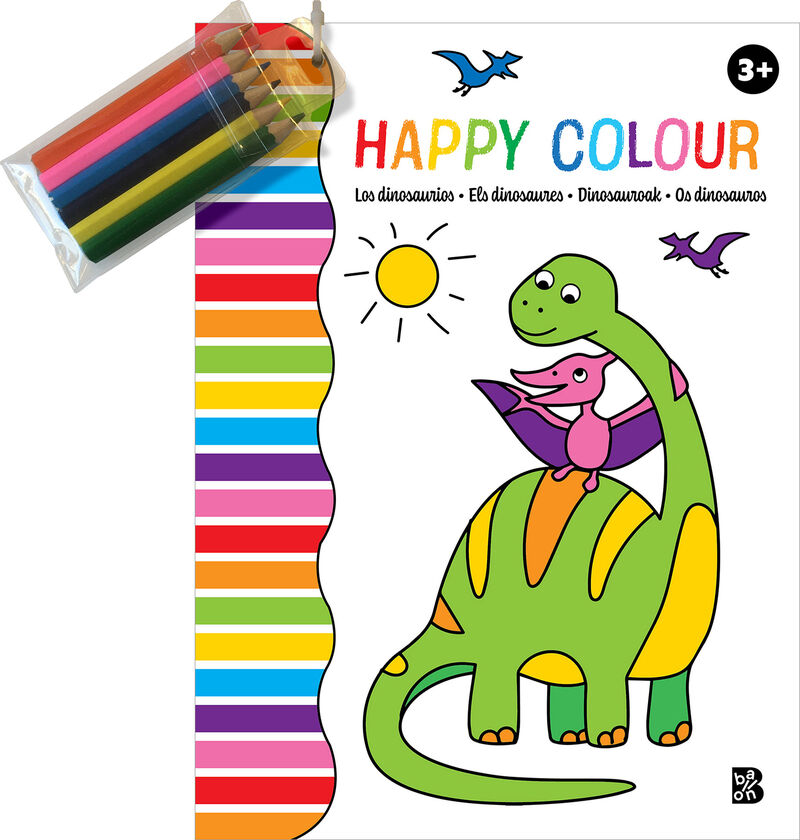 los dinosaurios - happy colour - Aa. Vv.