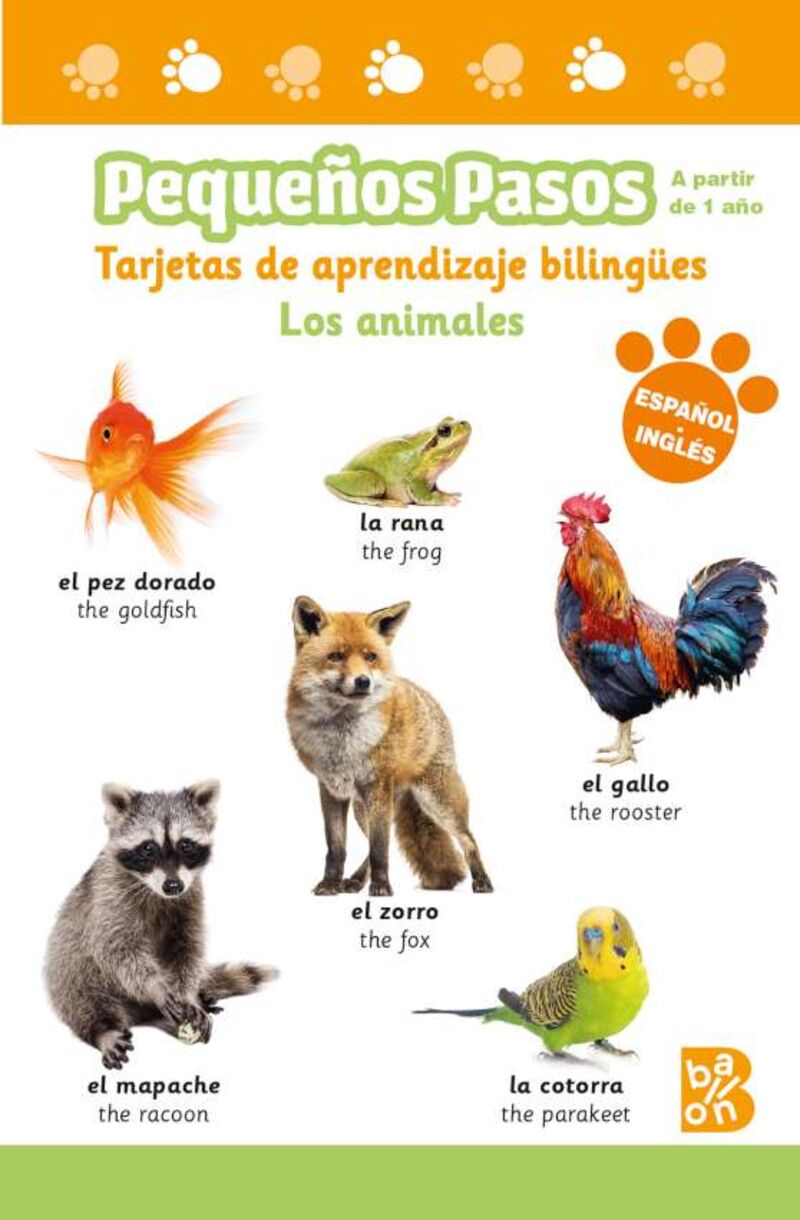 los animales - pequeños pasos -tarjetas de aprendizaje bilingues - Aa. Vv.