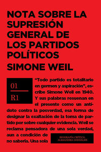 nota sobre la supresion general de los partidos politicos - Simone Weil